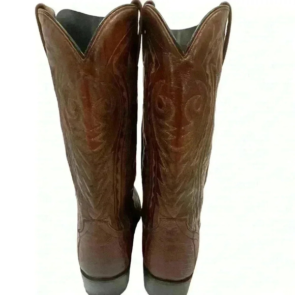 Dan Post Mens Brown Antique Tan Têju Lizard Skin Raleigh Cowboy Boots 8.5 D - Picture 5 of 16